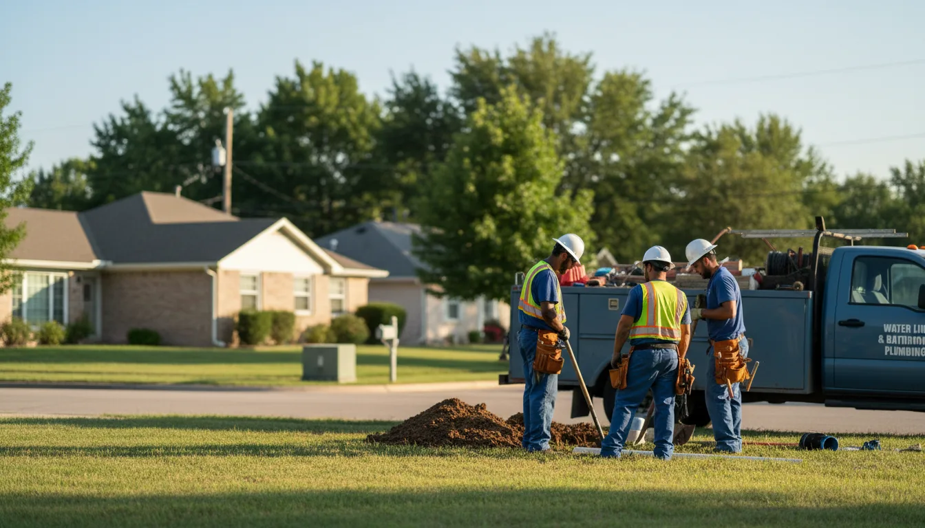 Residential water line and bathroom plumbing service in Port Neches, TX
